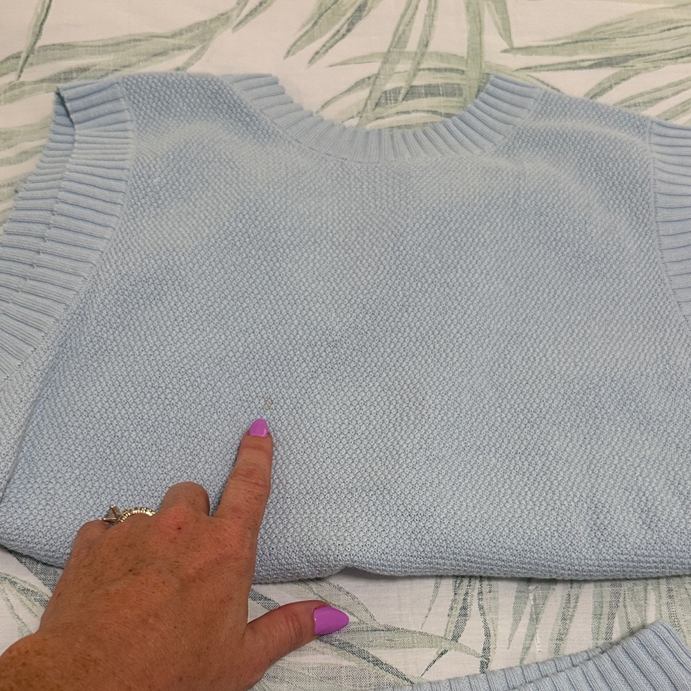 Women's Light Blue Knit Set - Picture 3 of 4